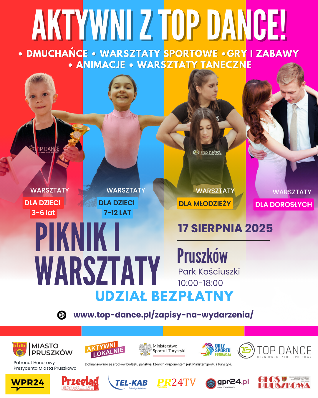 aktywni z top dance warsztaty piknik pruszków