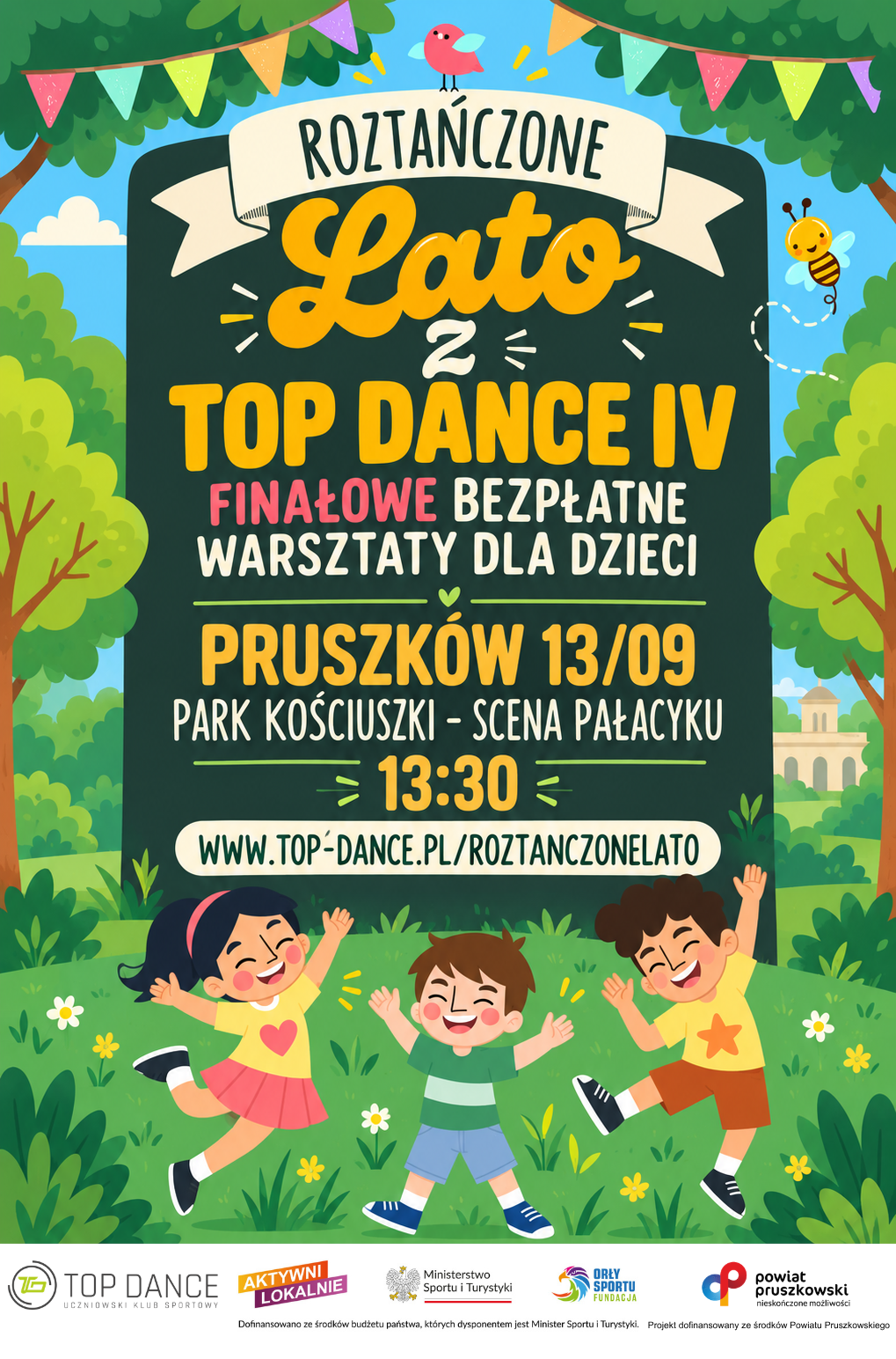Roztańczone Lato z Top Dance - bezpłatne zajęcia taneczne dla dzieci 3,4,5,6 lat